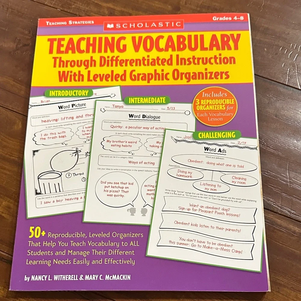 Teaching Vocabulary With Leveled Graphic Organizers (Grades 4-8)